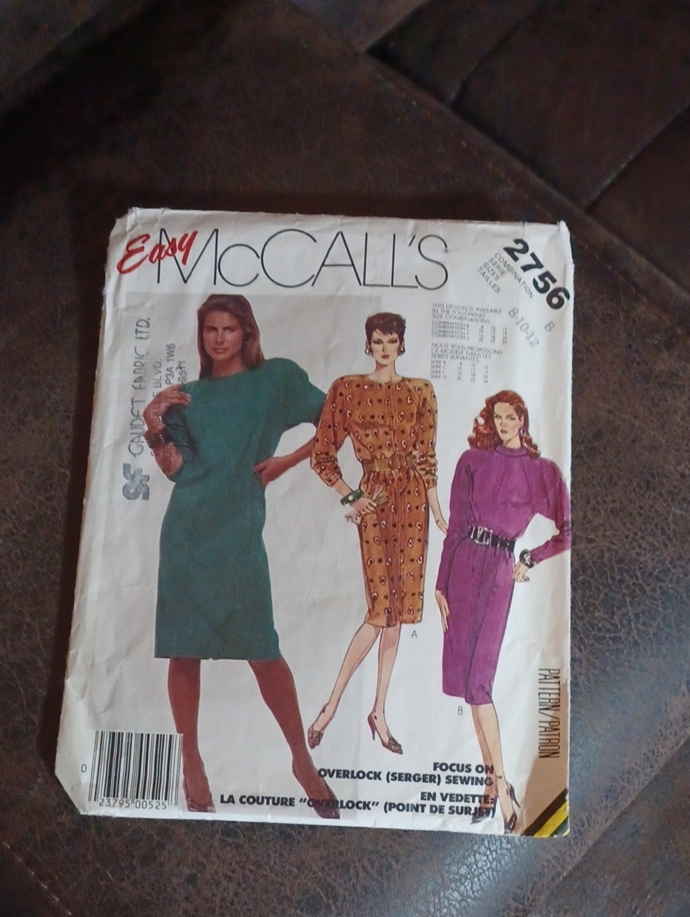 4/$30 7-Piece Long-Sleeve Dress Pattern